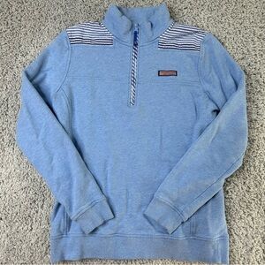 Vineyard Vines Top Womens Medium Quarter Zip Classic Shep Shirt Ombre Shoulder